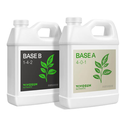 VIVOSUN Base A and B Liquid Nutrients, Size and Pack Options