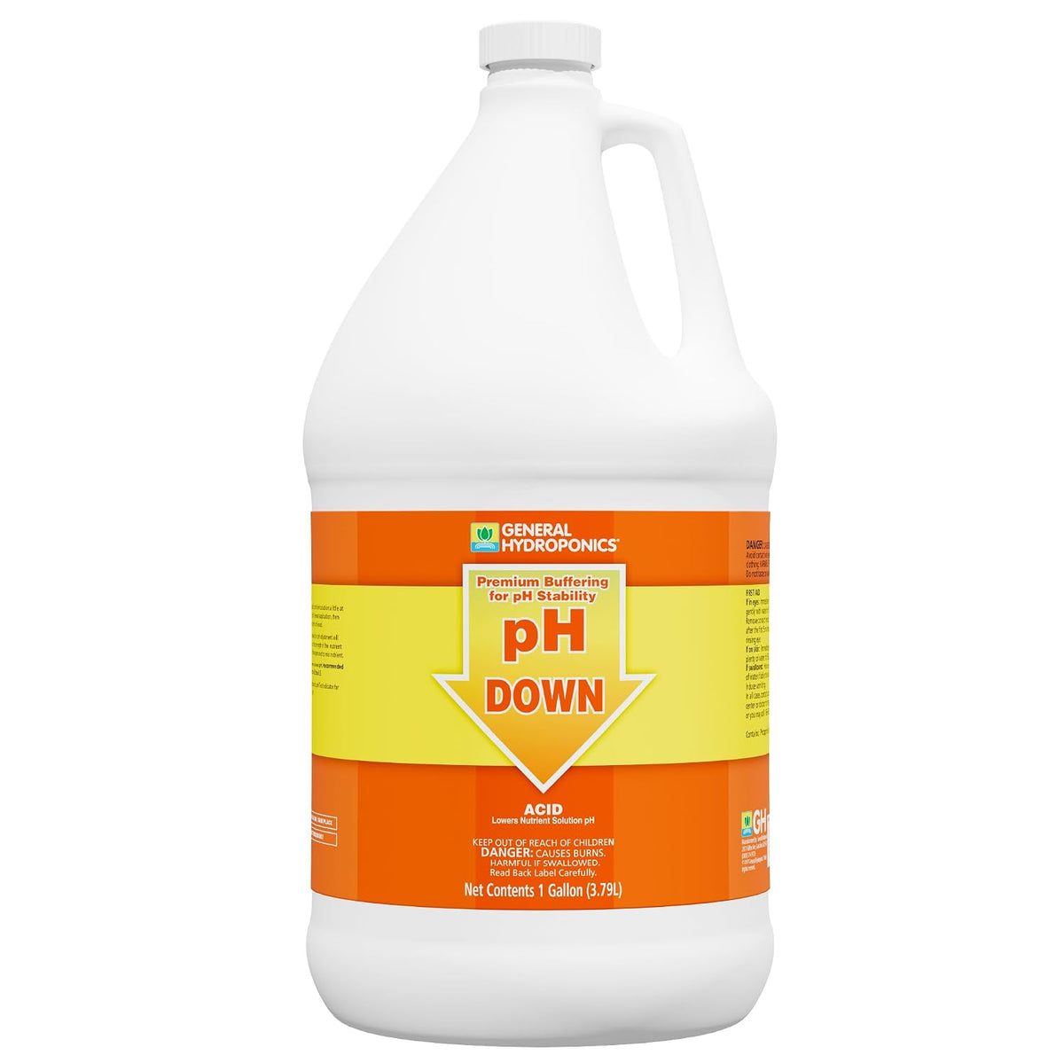 General Hydroponics pH Down Liquid Premium Buffering For pH Stability, 1-Gallon