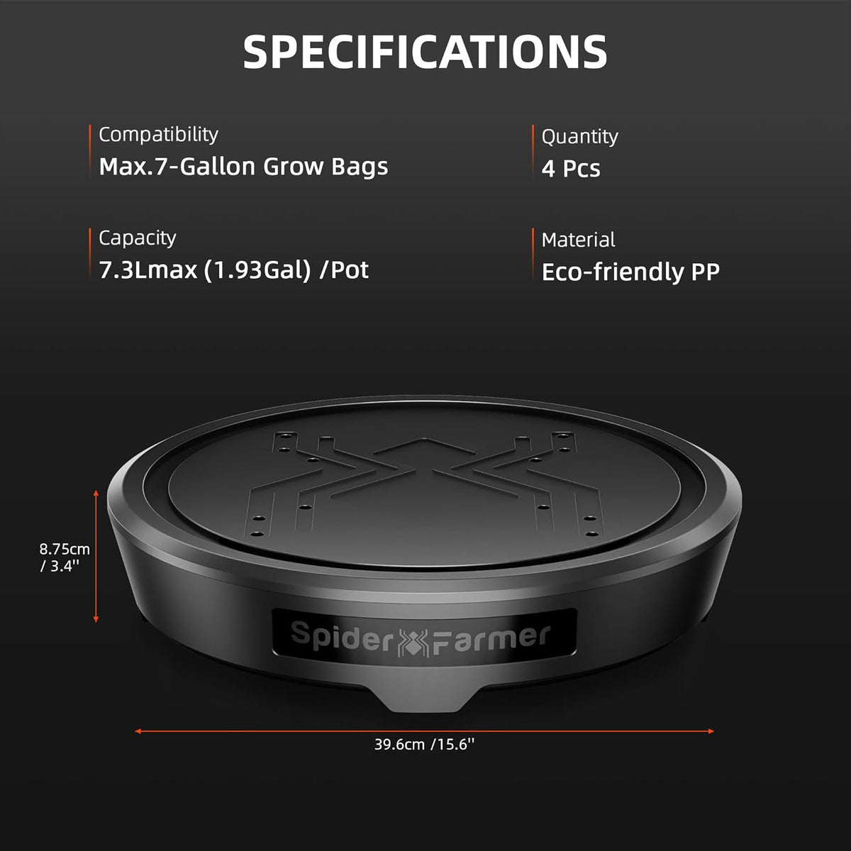 Spider Farmer 4 Pot Gravity-Fed Self Watering System, Automatic Watering