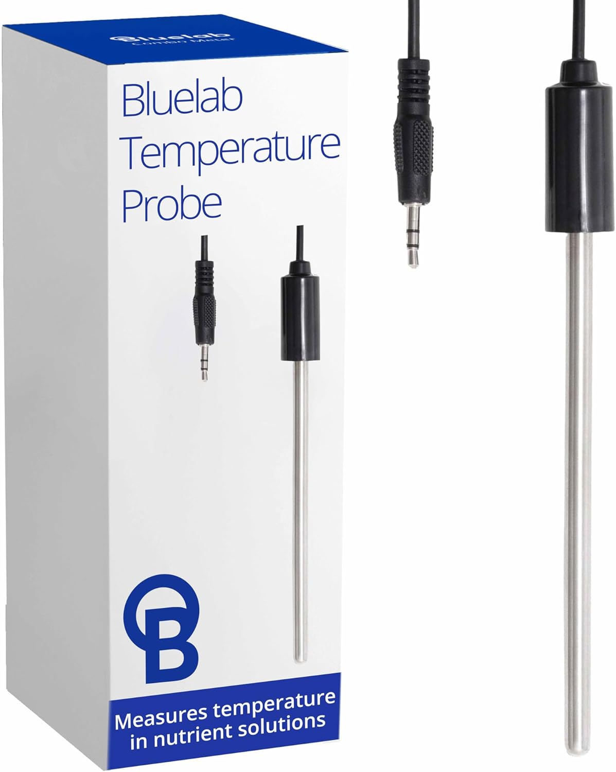 Bluelab PROBTEMP Temperature Probe in Water, Replacement for ATC Adjustments (used with Bluelab Controllers), No Calibration, Tool for Hydroponic System and Indoor Plant Grow
