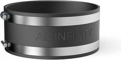 AC Infinity Noise Reduction Clamp 6", Duct Coupler & Stainless Steel Clamps