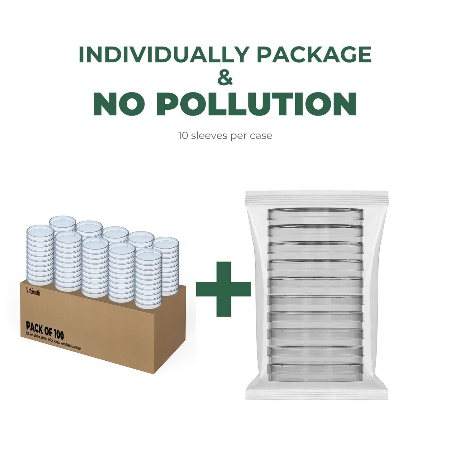 [Autoclavable] 10 Packs Sterile Thick Plastic Petri Dishes with Lid, Vabiooth 90mm Dia x 15mm Deep Clear 3 Vents Petri Dish for Lab Science Experiment, Non-Fragile, Scratch-Resistant