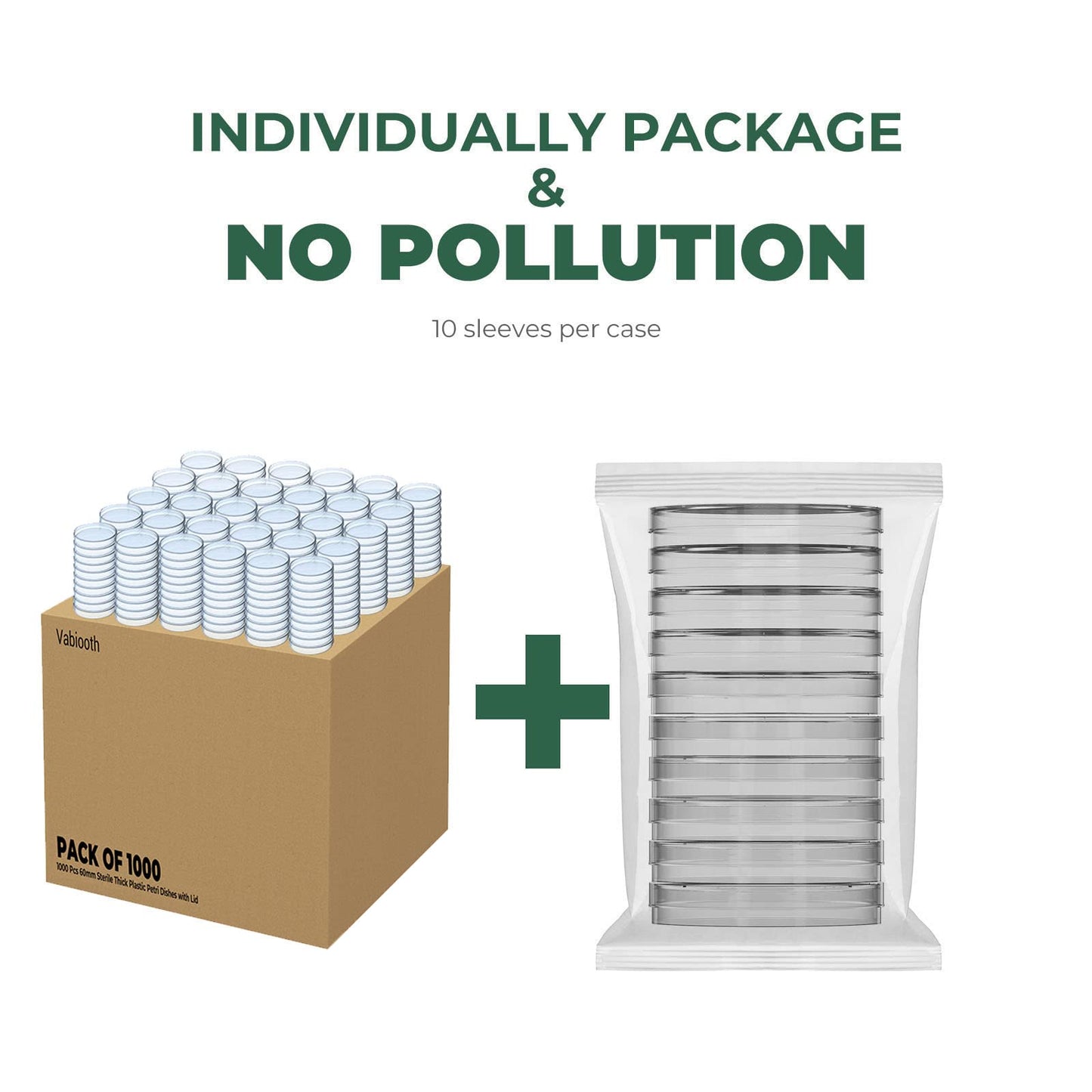 10 Pack Sterile Thick Plastic Petri Dishes with Lid, 90mm Dia x 15mm Deep Clear 3 Vents Petri Dish for Lab Science Experiment