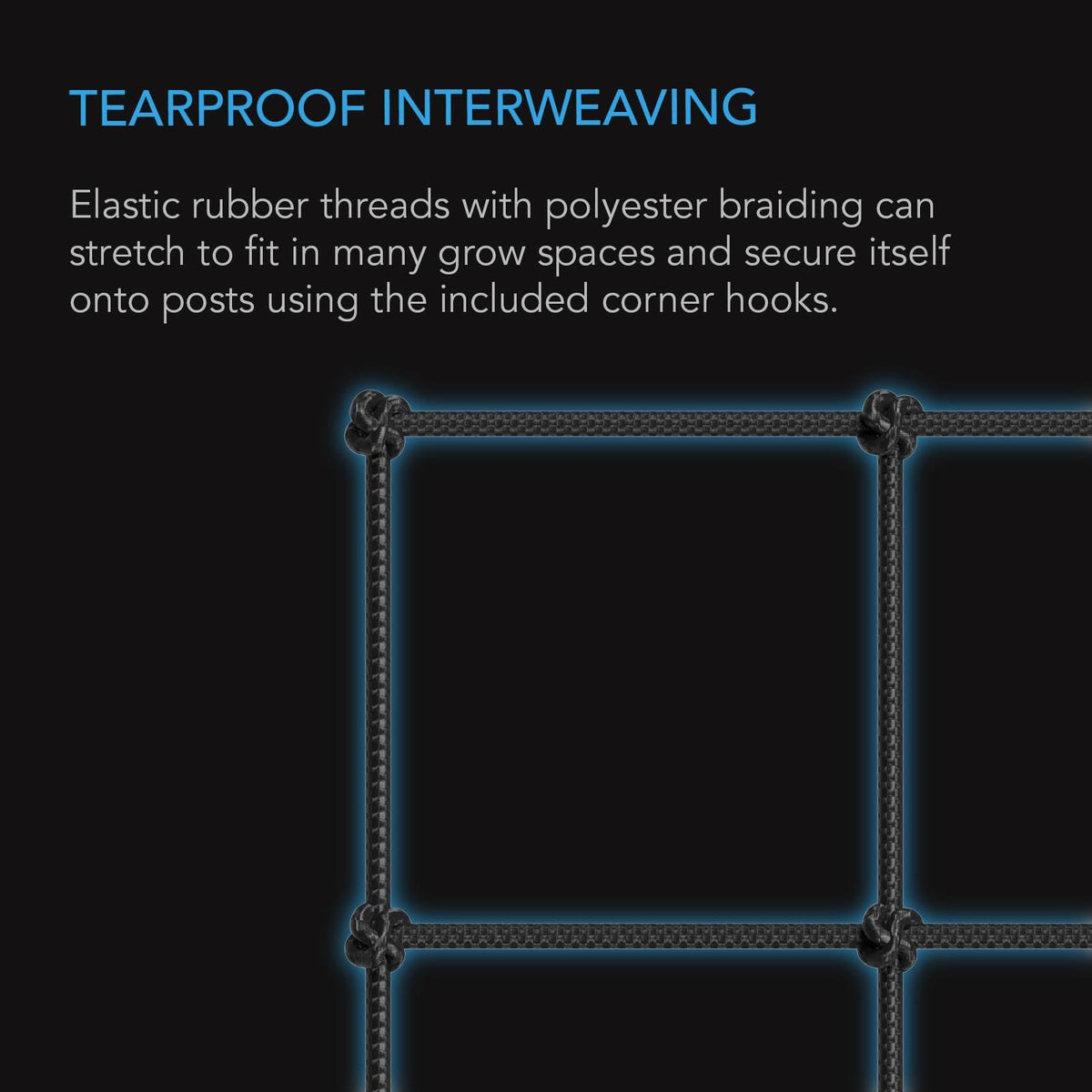 AC Infinity Elastic Trellis Netting, Multiple Sizes