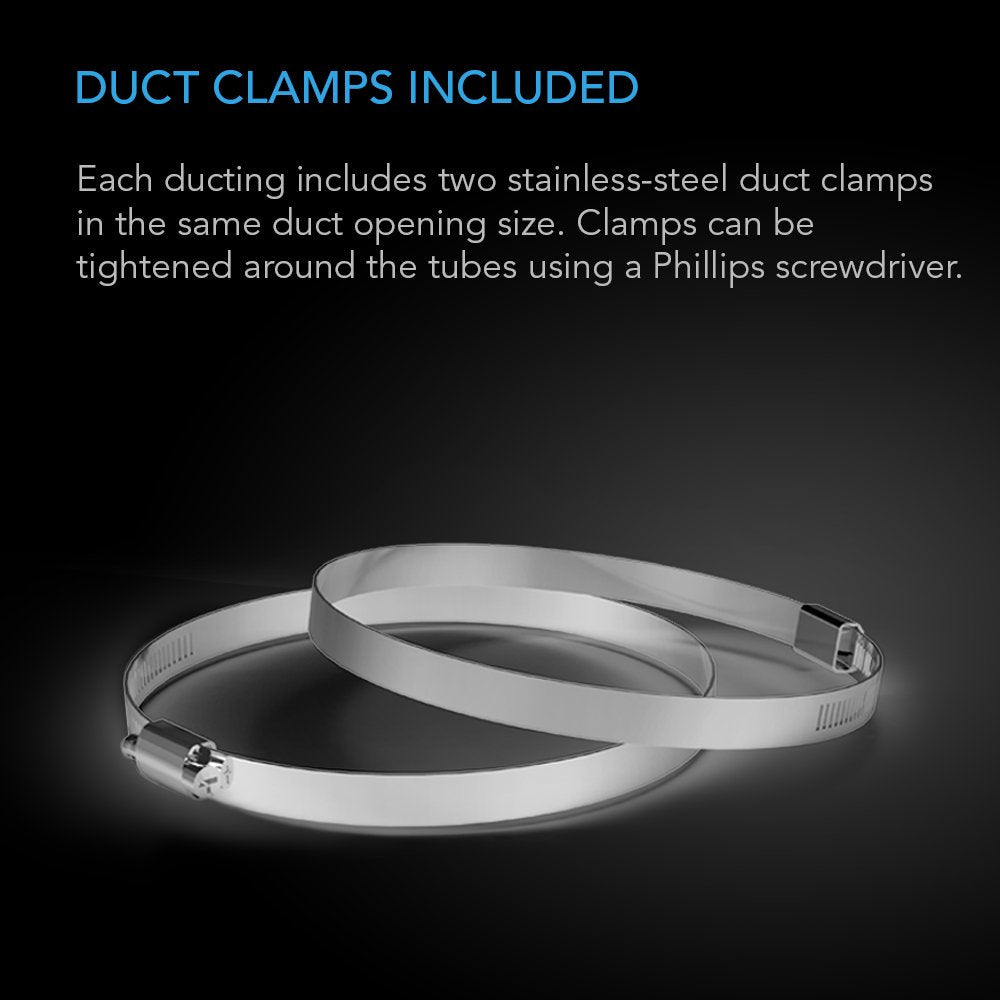 AC Infinity Flexible Aluminum Ducting, Length and Size Options