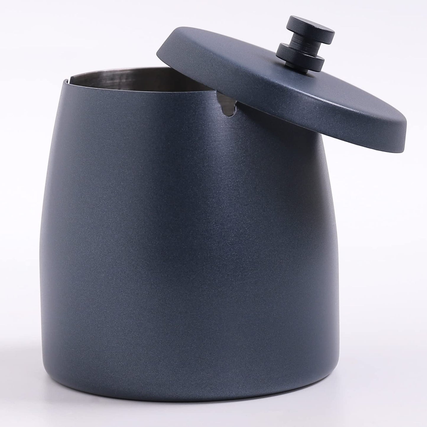 Ashtray with Lid for Cigarette, Stainless Steel Smokeless Odorless Windproof Ashtrays for Home Office Tabletop Outside Patio Outdoor Balcony(3.54"x3.0"x3.38")