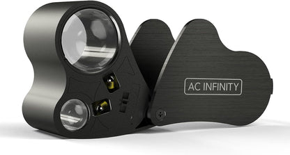 AC Infinity Illuminated Jewelers Loupe, Pocket Magnifying Glass 30x 60x