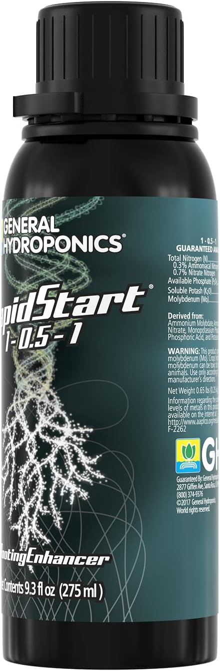 General Hydroponics RapidStart, Plant Food, 1-0.5-1, 500 mL.