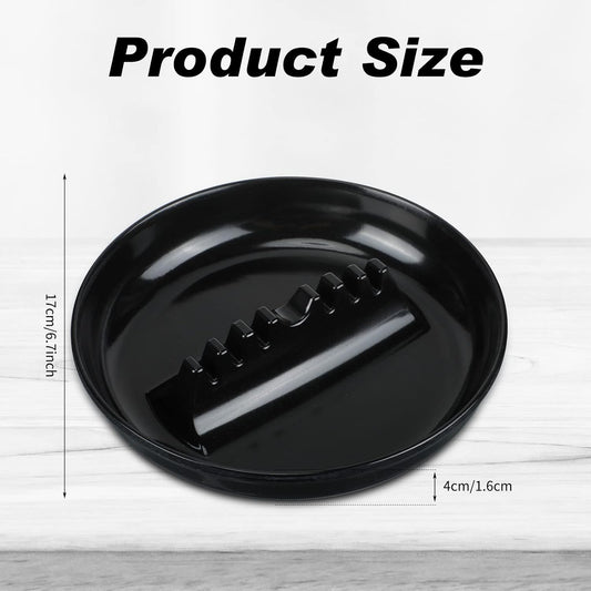 Reginary 12 Pcs Round Ashtray Large Plastic 6.69" Ashtray Holder Vintage Ash Tray for Indoor Outdoor Home Bar Restaurant Tabletop Ash Tray
