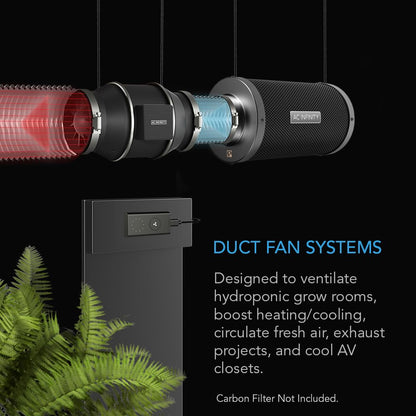 AC Infinity Inline Duct Fans with Controller Options