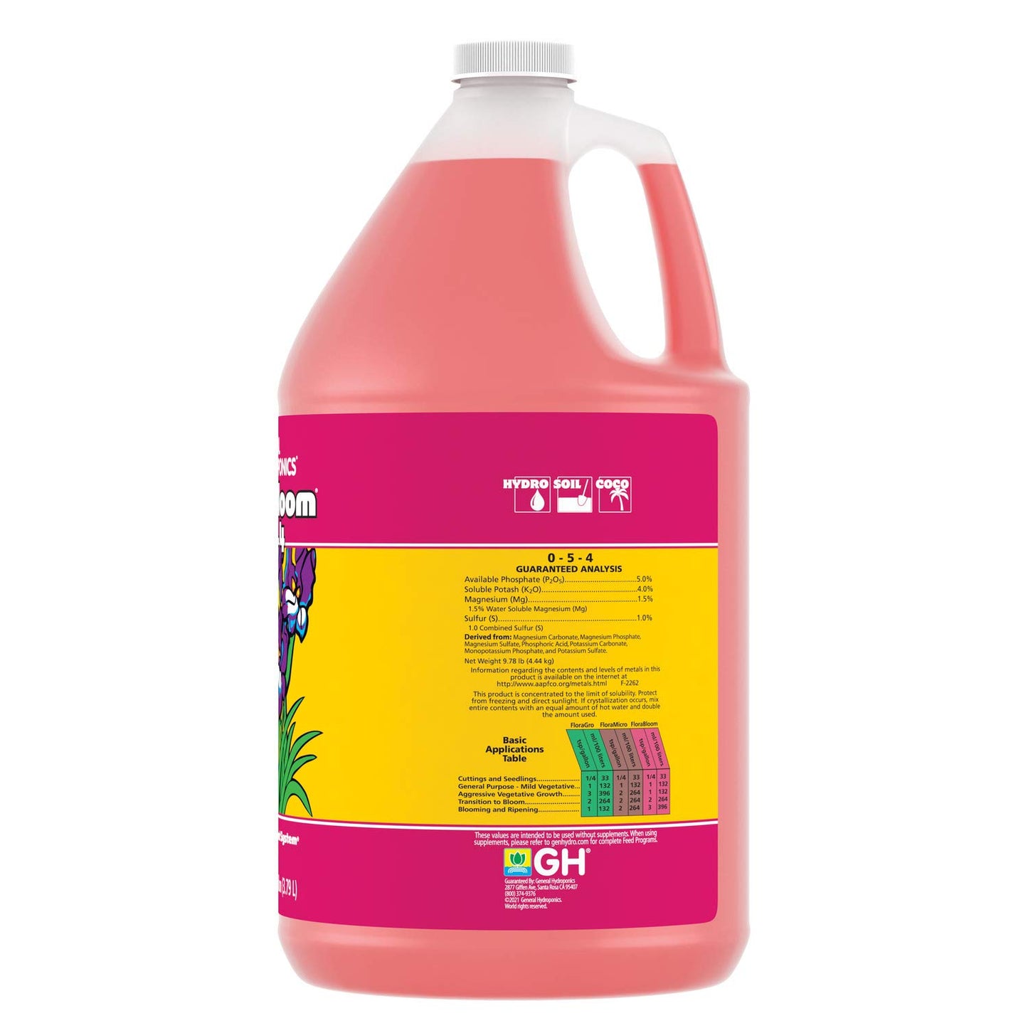 General Hydroponics FloraMicro 5-0-1, Use with FloraBloom & FloraGro For A Tailor-Made Nutrient Mix Ideal for Hydroponics, 1-Quart
