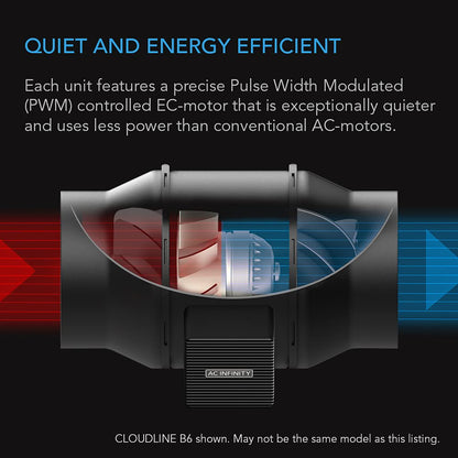 AC Infinity Inline Duct Fans with Controller Options