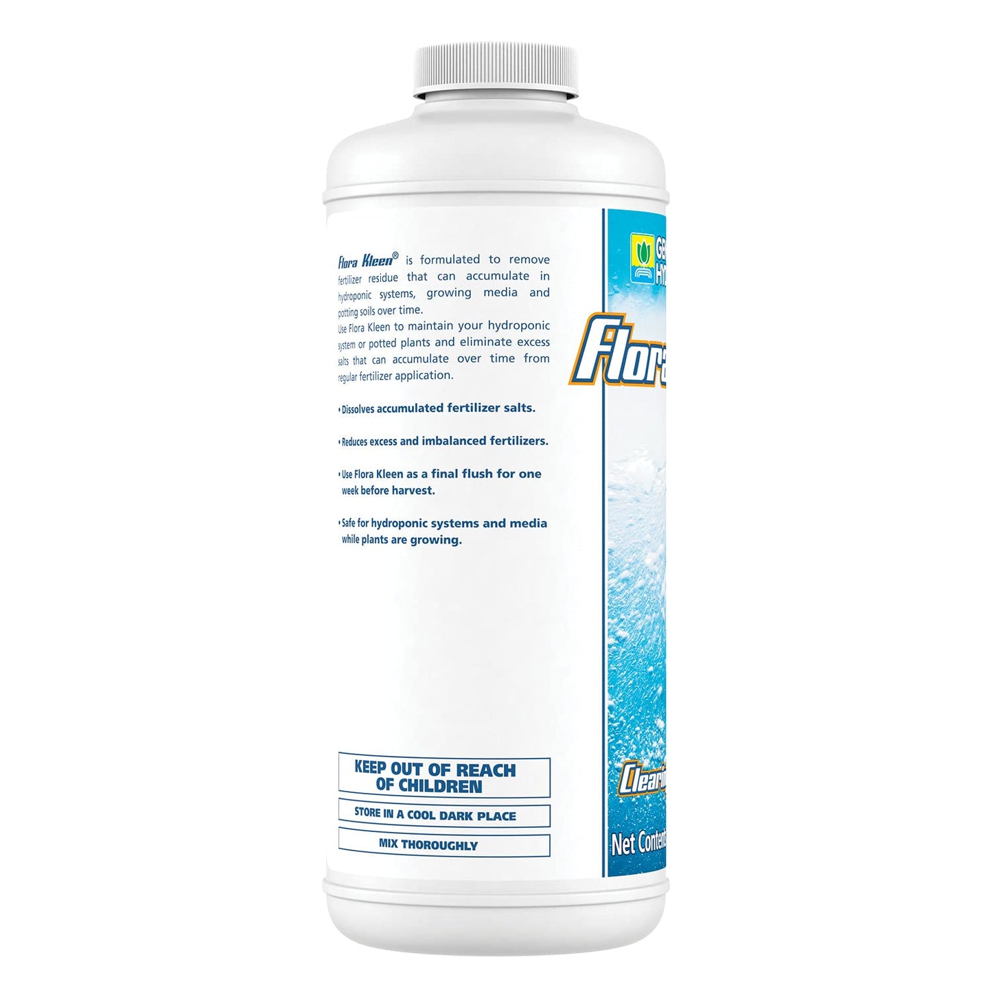 General Hydroponics FloraKleen Clearing Solution, 1-Gallon