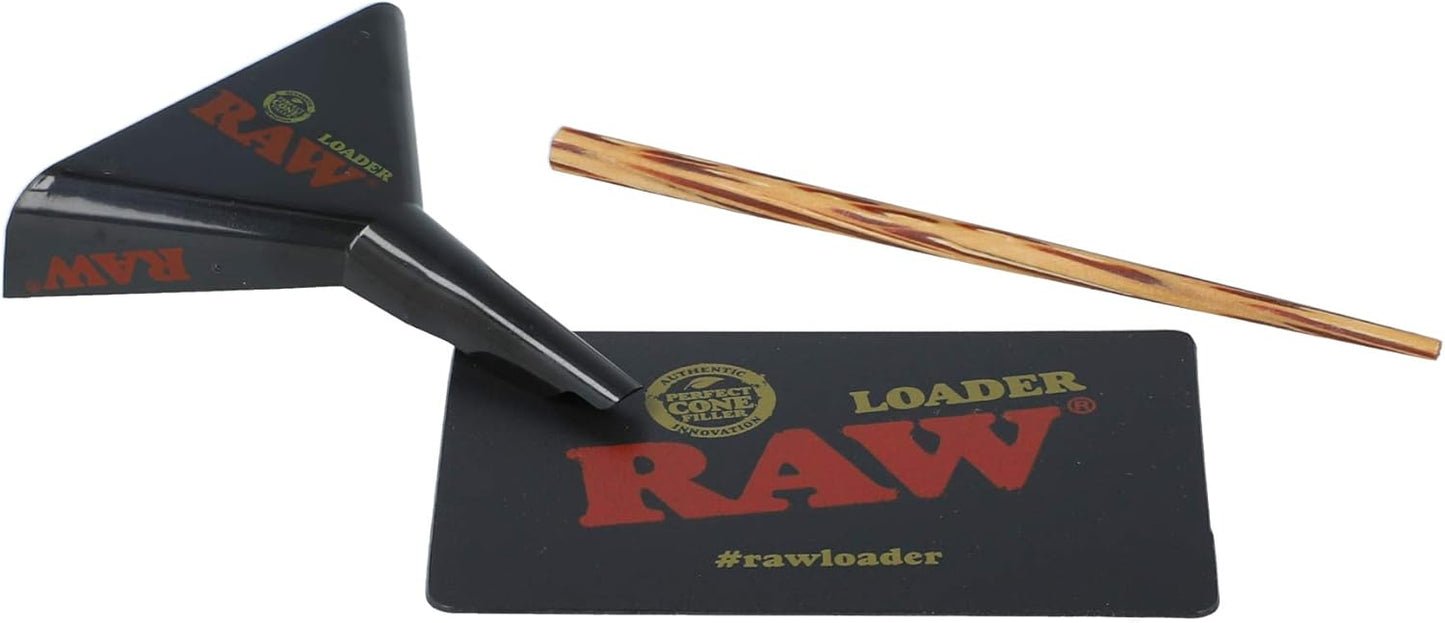 RAW Cone Loader for 1-1/4 and Lean Pre Rolled Cones + RAW 1-1/4 Pre-Rolled Cones 50 Pack