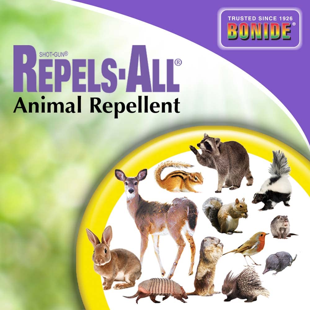 Bonide Repels-All Animal Repellent Granules, 3 lbs. Ready-to-Use Deer & Rabbit Repellent, Deter Pests from Lawn & Garden