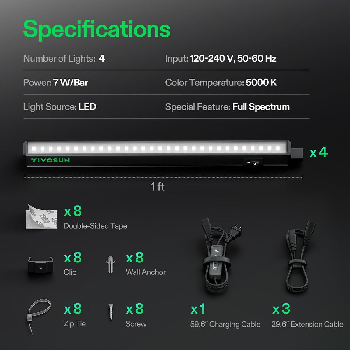 VIVOSUN T5 Grow Lights, Length, Color and Pack Options
