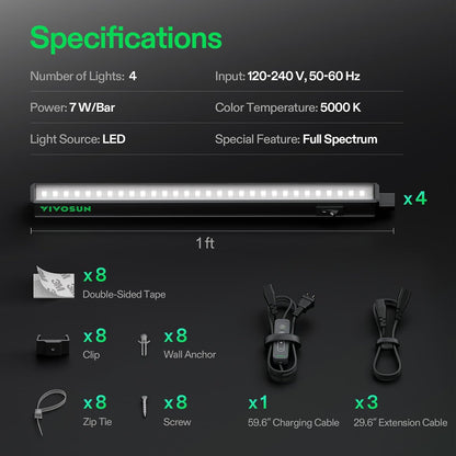 VIVOSUN T5 Grow Lights, Length, Color and Pack Options