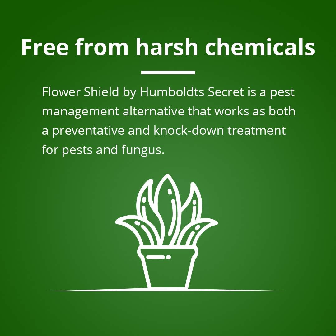 Humboldts Secret Flower Shield – Plant and Flower Protection – Healthy Treatment for Pests and Fungus (2 Oz) w/Grow Room Glasses | Interchangeable Magnetic Sunglasses with UVA/UVB Blocking Protection