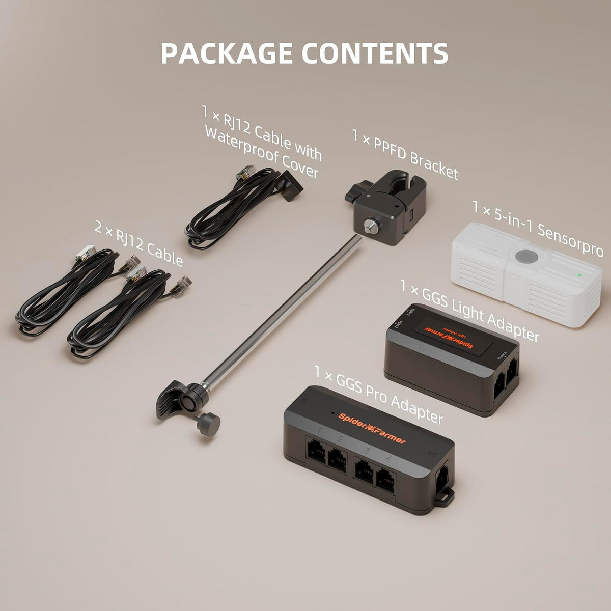 Spider Farmer GGS Sensor Pro Kits 5-in-1 for Indoor Growing Env. Precision
