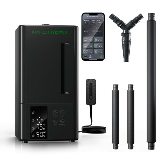 MARS HYDRO Plant Humidifier 5L,with Adjustable Humidity,Timer Function,Ultrasonic Precise and Silent Operation,No-Leak Seal for Grow Tent,Indoor Planting,Greenhouse,Bedroom