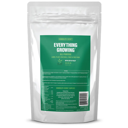 Humboldts Secret Everything Growing 20-20-20 Fertilizer | All Purpose Water Soluble Plant Food | Balanced NPK with Norwegian Kelp | for Lawns Gardens, Vegetables, Flowers & Indoor Plants | 2 lb