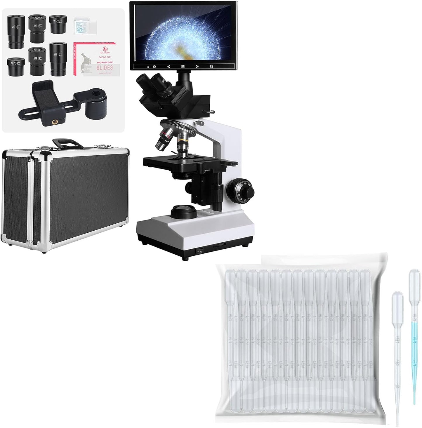 Darkfield Microorganism Model with 100Pcs 3mL Pipettes