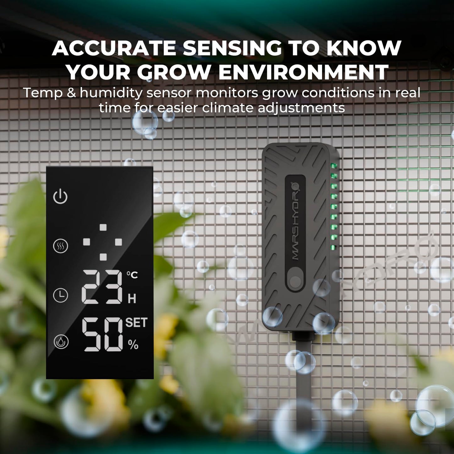 MARS HYDRO Plant Humidifier 5L,with Adjustable Humidity,Timer Function,Ultrasonic Precise and Silent Operation,No-Leak Seal for Grow Tent,Indoor Planting,Greenhouse,Bedroom