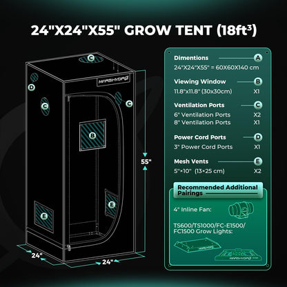 MARS HYDRO Grow Tents, Multiple Sizes