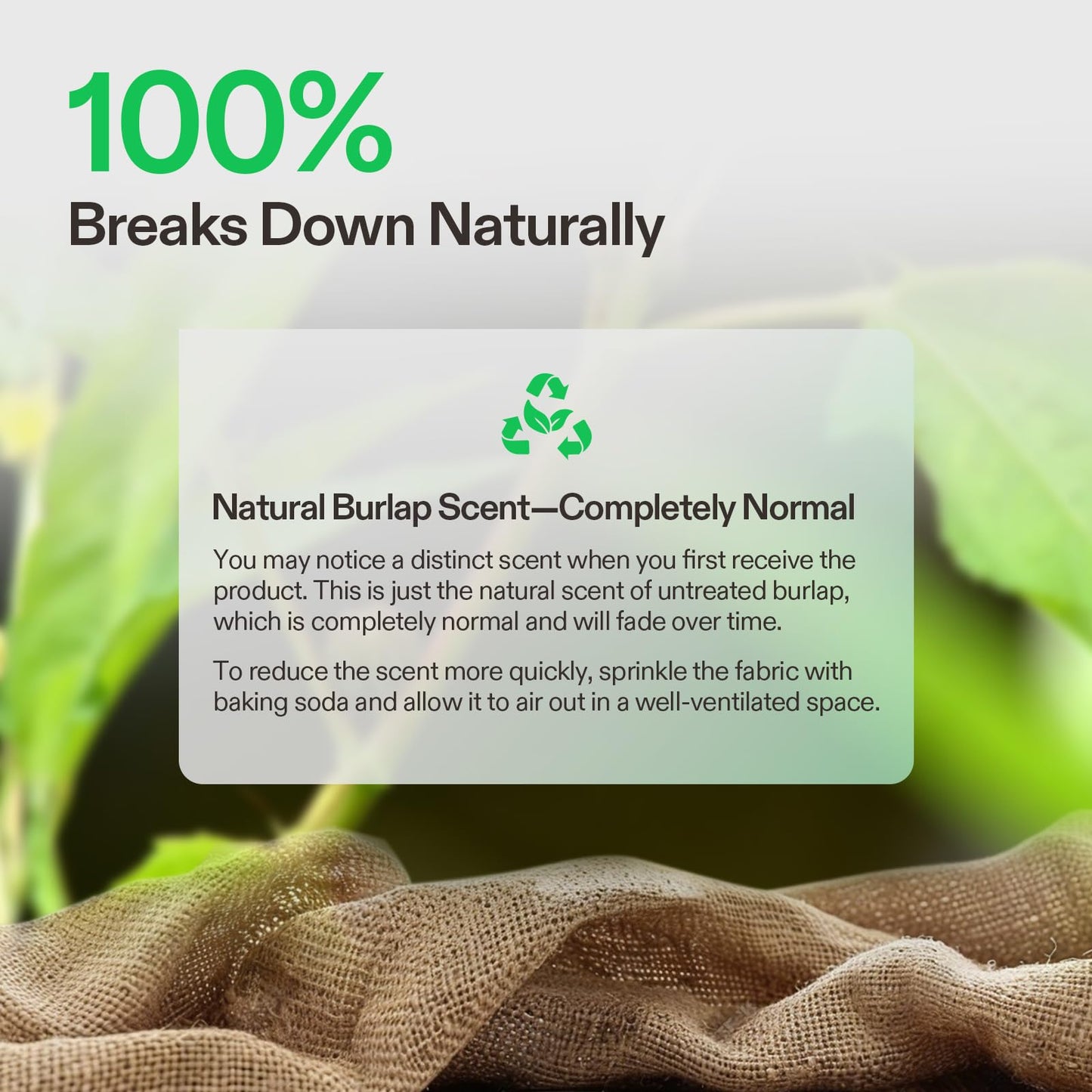 VIVOSUN 40 in x 13 ft Burlap Fabric, High Density Natural Jute Fiber, Multipurpose Burlap for Gardening, Outdoor Plant Care, Weed Barrier, DIY Crafts, and Decoration