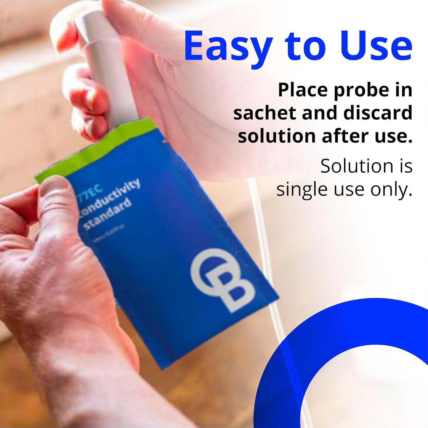 Bluelab EC 2.77 Conductivity Calibration Solution - Easy Calibration for pH Pens, pH Meters and Probes - Compatible with Bluelab Conductivity Probes - 30 Sachet Box, 18ml Each