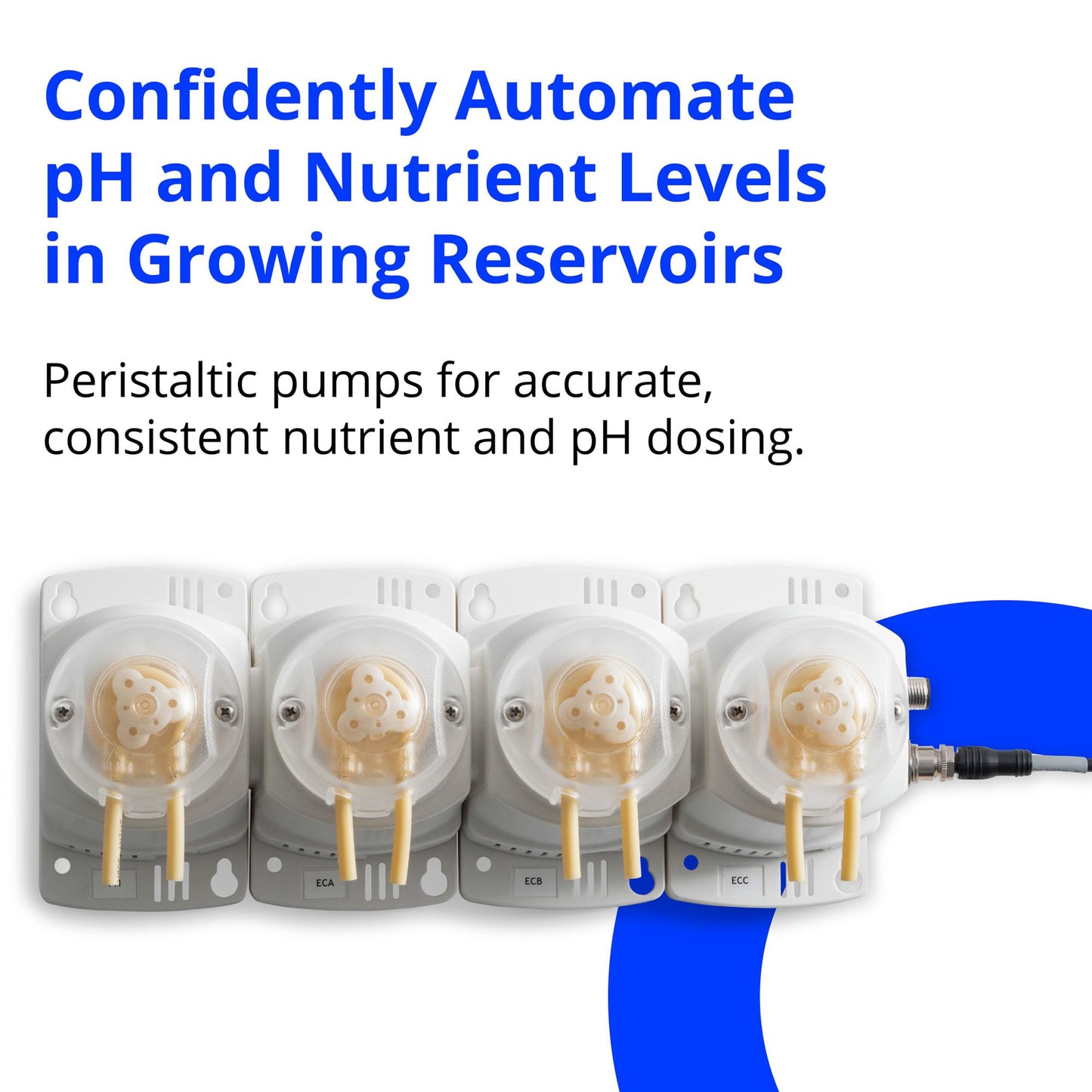 Bluelab PERIPODM4 Peripod M4 for Pro Controller, Dosing for pH and Nutrient (TDS), 4 Pumps with Accessories (Pro Controller Sold Separately), Tool for Hydroponic System and Indoor Plant Grow