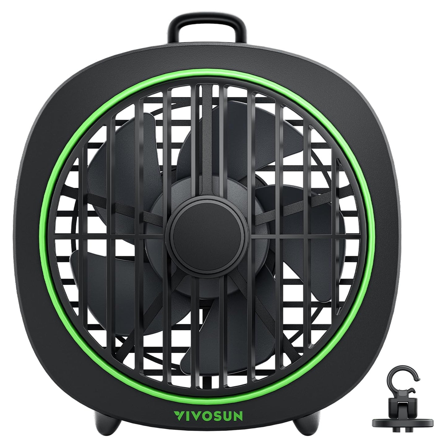 VIVOSUN AeroWave D4, 4” Grow Tent Clip Fan with Detachable Hook, 3-Speed Strong & Quiet Airflow, Adjustable Airflow Angle for Hydroponics, Circulation & Cooling, Black, 2-Pack