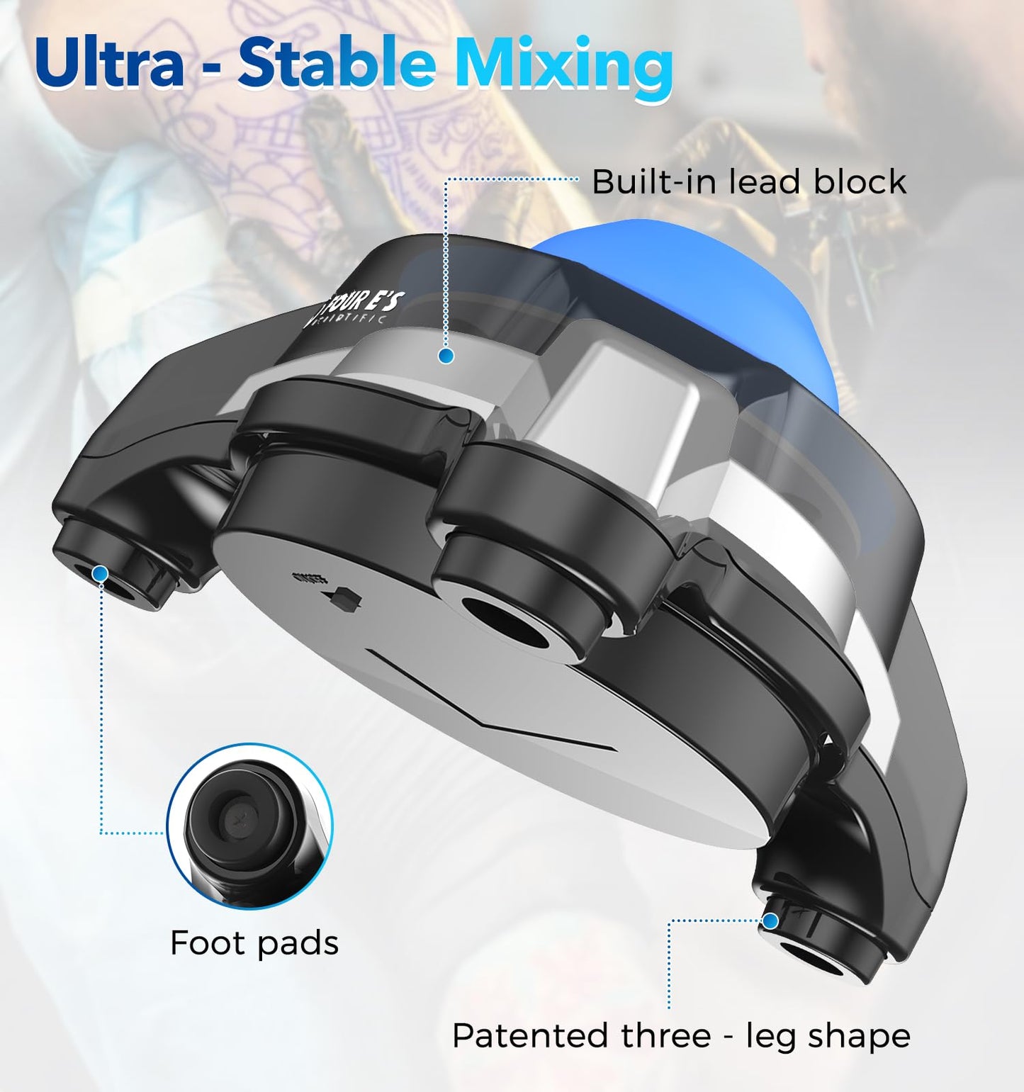 FOUR E'S SCIENTIFIC Vortex Mixer 5600rpm, Paint Mixer Touch Function, Mini Lab Vortex Shaker with an Extra Silicone Cap for Acrylic Miniature Model Paints Nail Polish Ink