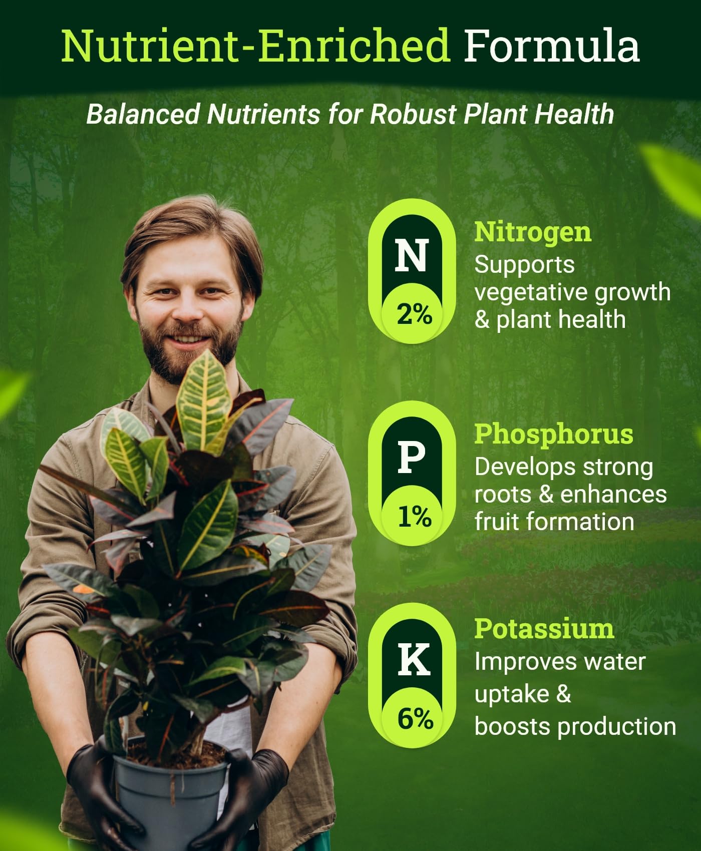 FoxFarm Cultivation Nation Grow Fertilizer - Formula for Optimal Vegetative Growth, Perfect for Soil, Soilless Media, Hydroponics & Aeroponics - Part 1 of 3-Part Feeding Program- NPK 2-1-6 (Gallon)