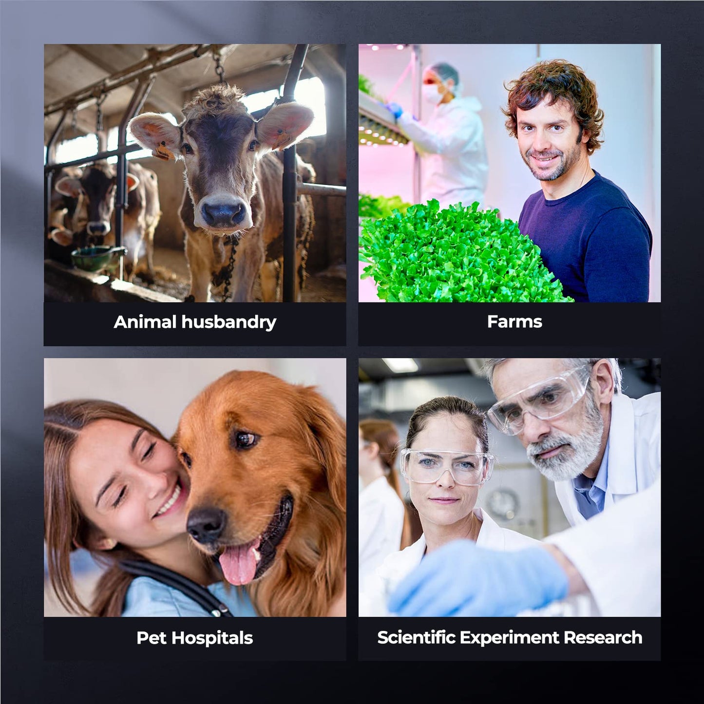 [24MP Smart Monitor] Vabiooth Lab Compound Trinocular Microscopes 40X-2500X Magnification with 7" Monitor Free Software-One Click Capturing Images & Video, Measuring Lengths, Wide-Field Eyepieces