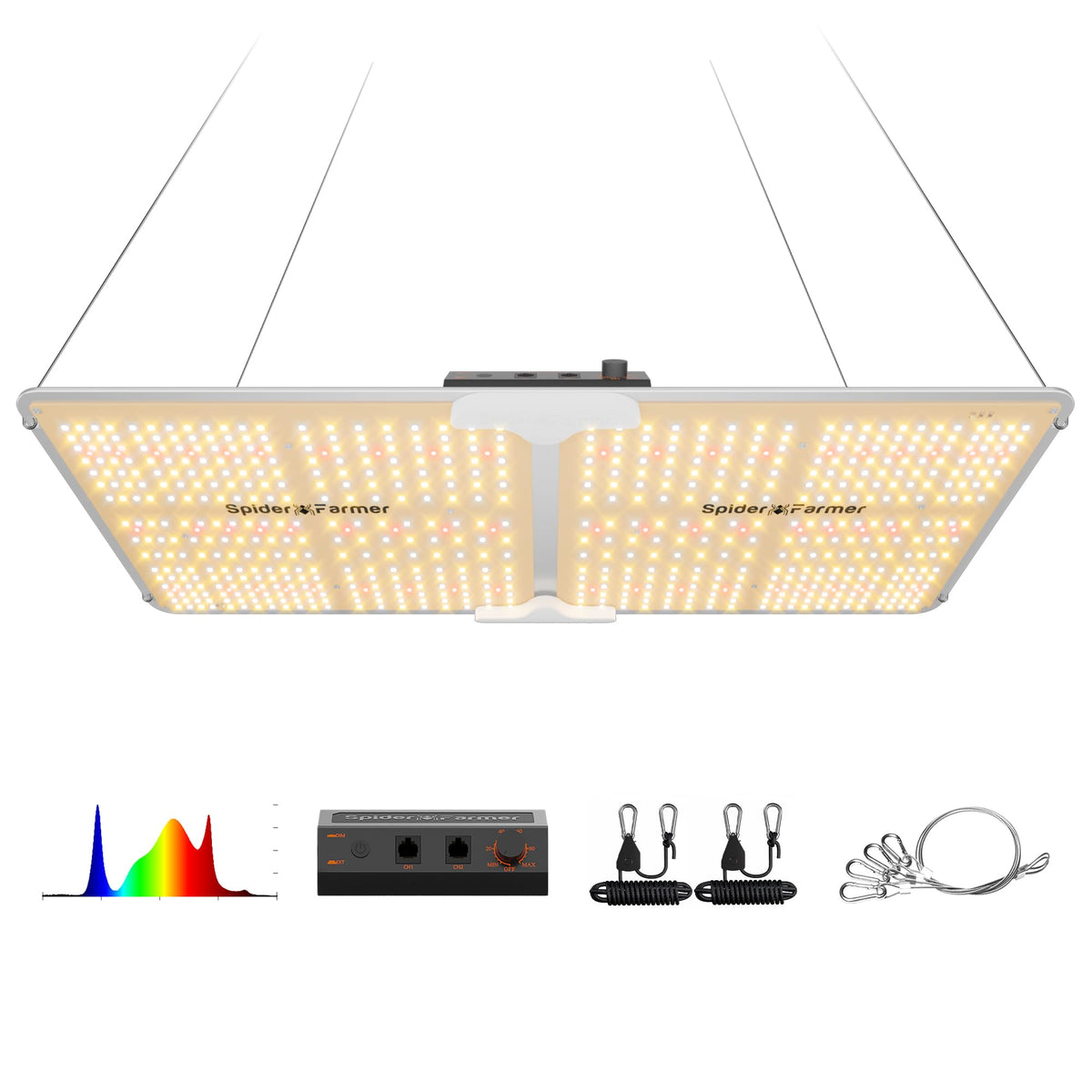 Spider Farmer SF1000 LED Grow Lights for Indoor Plants in 2x2/3x3 Grow Tent