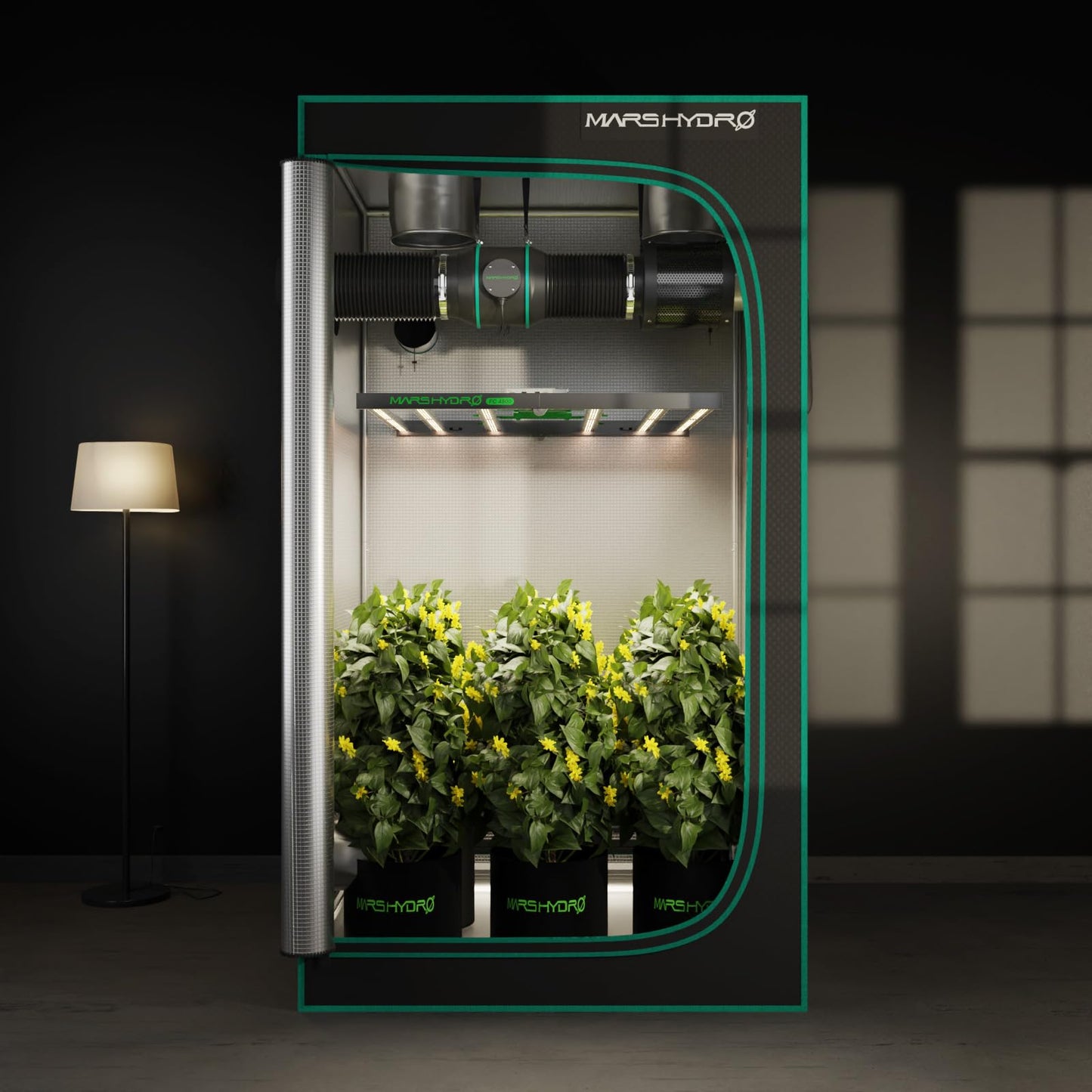 MARS HYDRO 4 Inch Inline Fan and Filter, with Temperature and Humidity Controller, and 25 Feet Ducting, Exhaust Fan for Grow Tents, Hydroponics