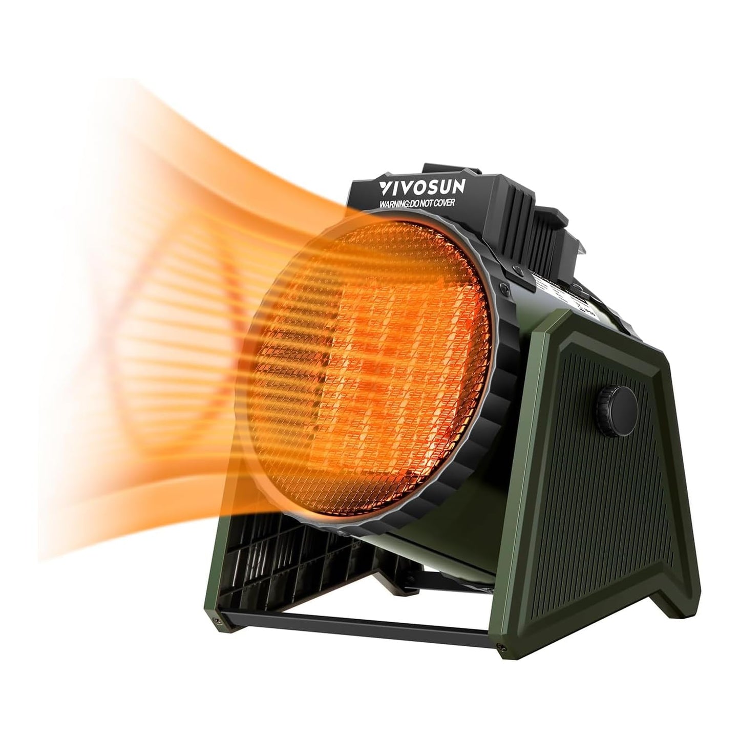 VIVOSUN Portable Greenhouse Heater with Adjustable Thermostat, 750W/1500W Electric Heater, 3 Modes for Fast Heating, Overheat Protection, Dustproof Design for Grow Tents, Patios & Outdoors