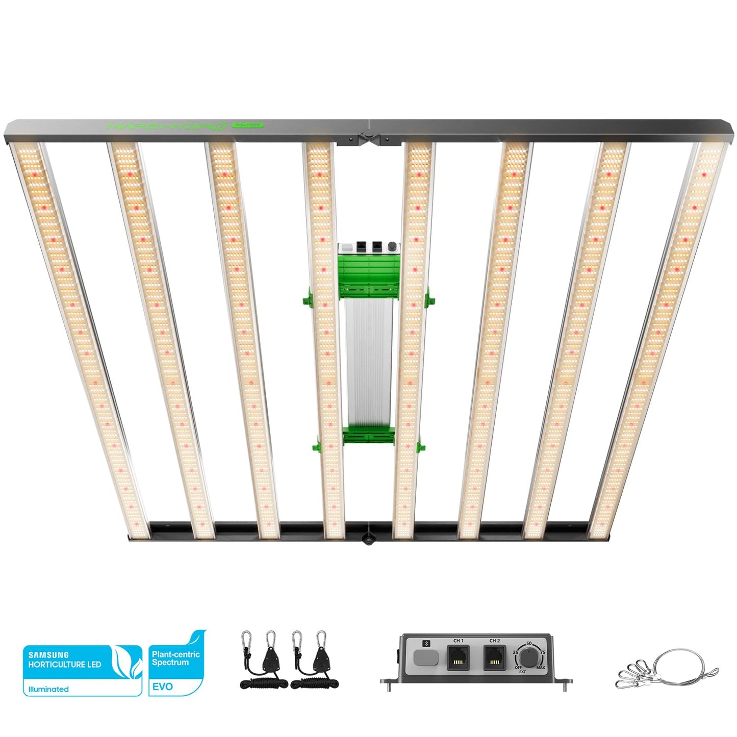 MARS HYDRO FC1500 EVO 150W, Samsung LM301H EVO LED Grow Light 2.3x2.3 ft Coverage Full Spectrum Daisy Chain Dimmable Bar Style Grow Lamp for Indoor Plants