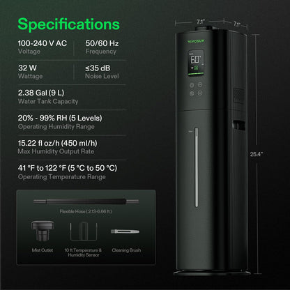 VIVOSUN AeroStream Plant Humidifiers, Multiple Capacities