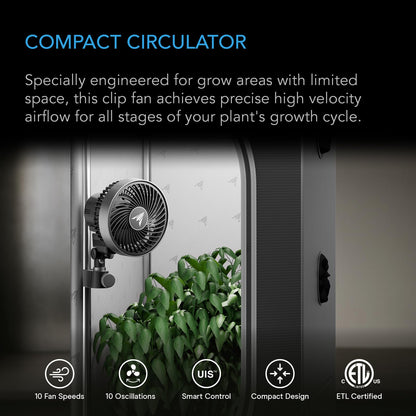 AC Infinity CLOUDRAY Clip Fans, Size and Pack Options