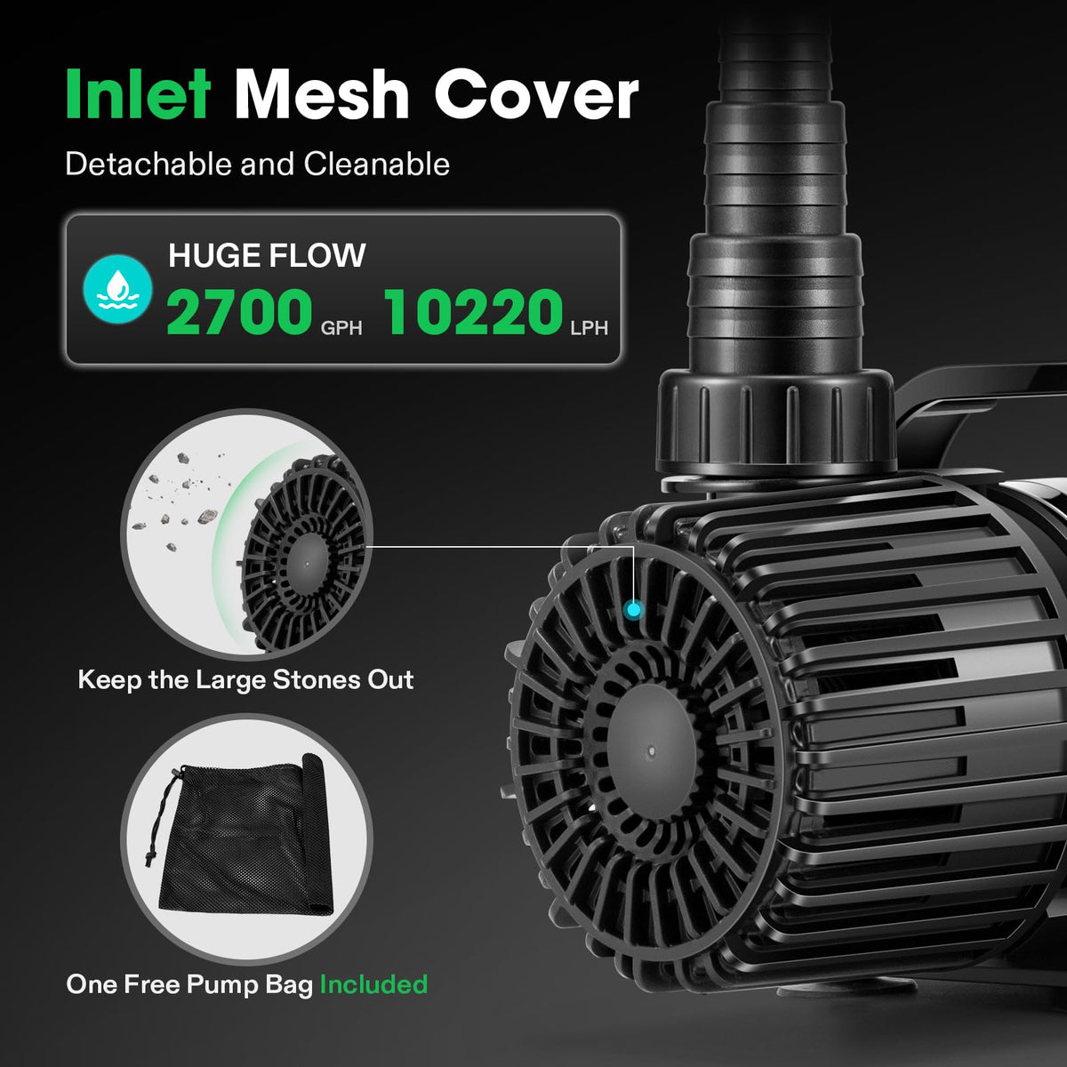 VIVOSUN Submersible Water Pumps, Multiple Flow Options