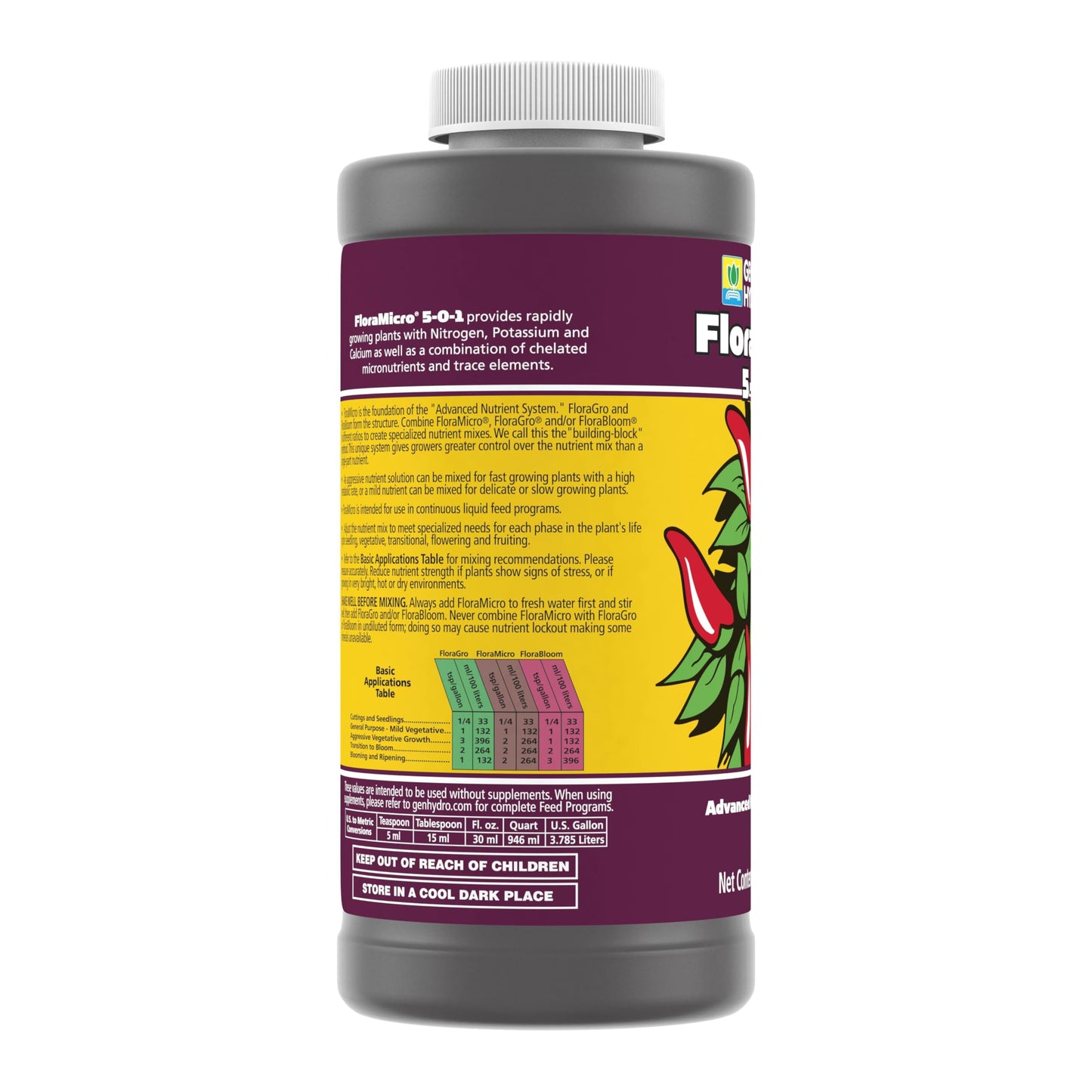 General Hydroponics FloraMicro, 1 Gallon