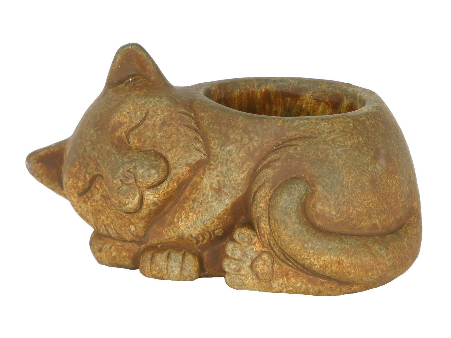 Classic Home and Garden Cement Buddies Animal Planter - Cute Desk Decoration - UV Coated Animal Vase w/Removable Drain Plug - Succulent Planter for Indoor/Outdoor Use (Bird Planter, Rust, Large)