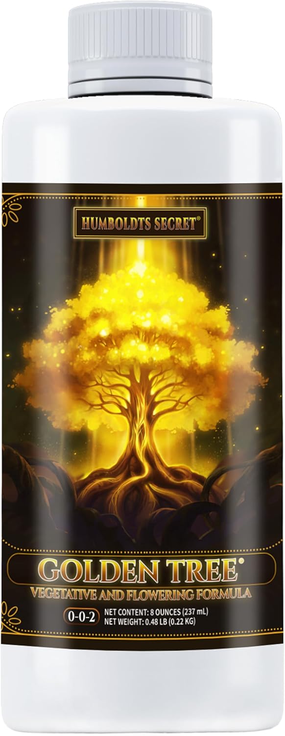 Humboldts Secret Golden Tree Liquid Plant Food | Enhances Growth Indoors or Outdoors | All-in-One Plant Nutrients for Vegetables, Trees, Flowers, Fruits, Roses, Lawns, Tomatoes |