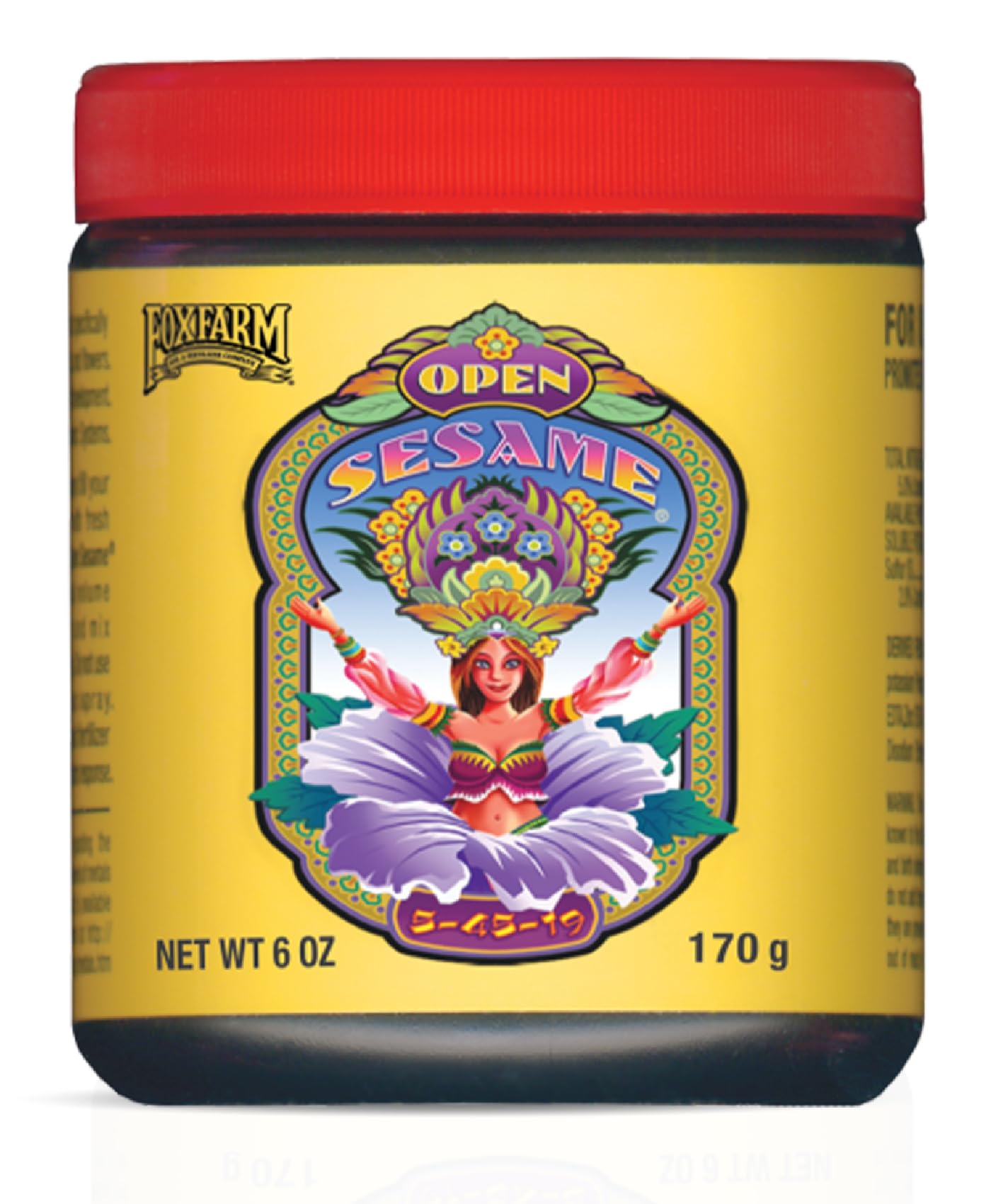 FoxFarm Open Sesame Soluble Fertilizer, High-Phosphorus Fertilizer for Early Blooming, pH Balanced - Supports Bud Development, NPK 5-45-19 (6 oz)