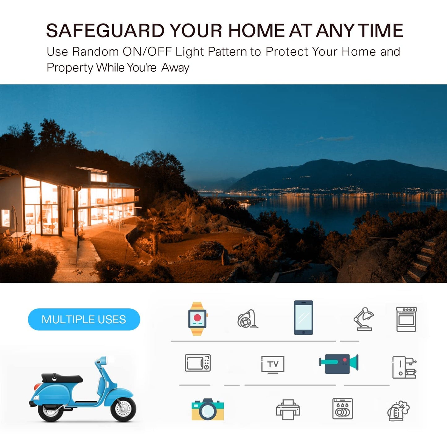 VIVOSUN Digital Timer Outlet 7 Day Programmable Digital Outlet Timer with 2 Independent Outlets 3 Prong, 20 on/Off Programs Groups, Countdown Setting, Indoor for Light Lamp, Fan（1Pack）