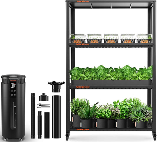 Spider Farmer 16L Humidifier with 3-Tier Plant Stand Waterproof Tray Metal Shelf 46Lx15Dx70H