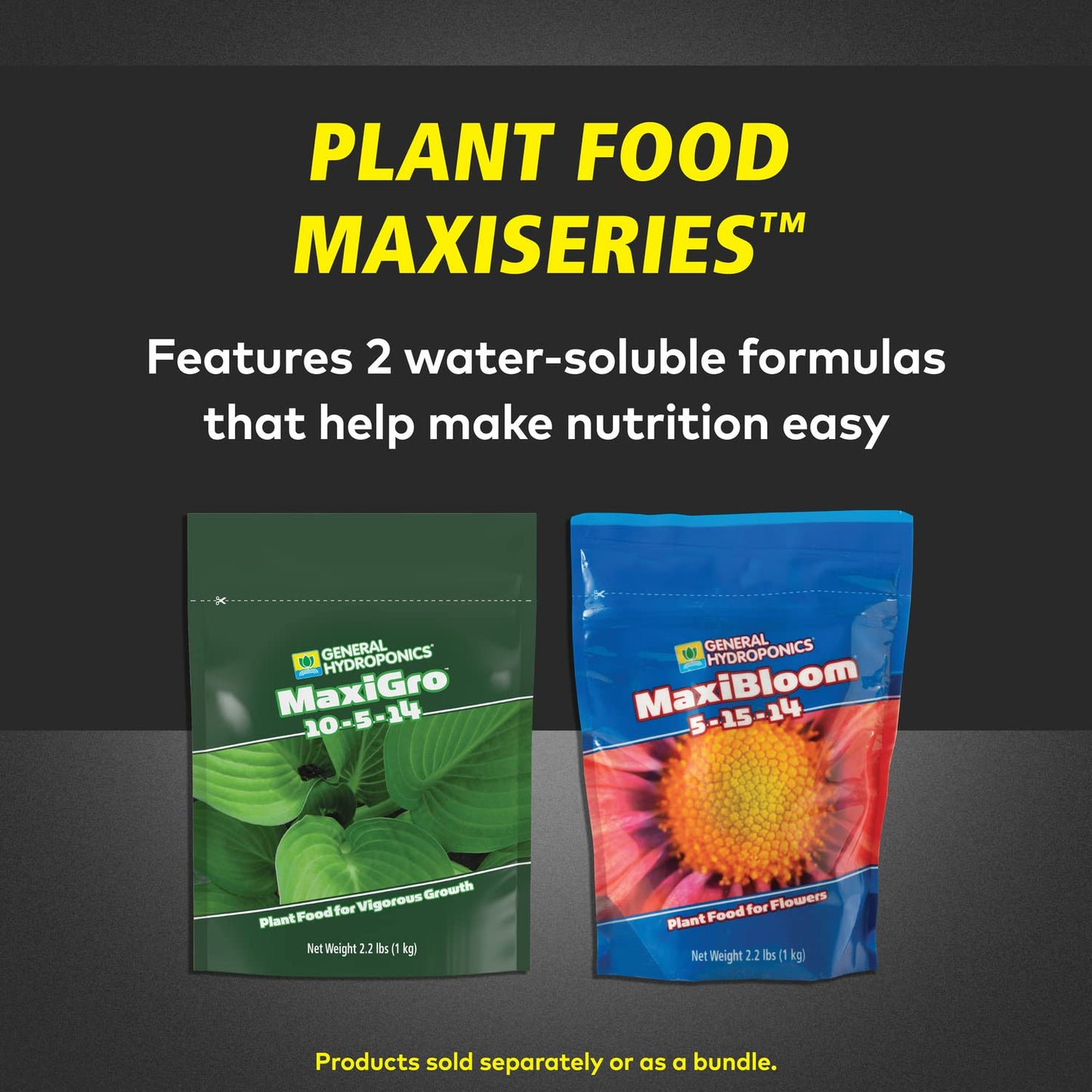 General Hydroponics MaxiGro Plant Food For Vigorous Growth, 50 lb