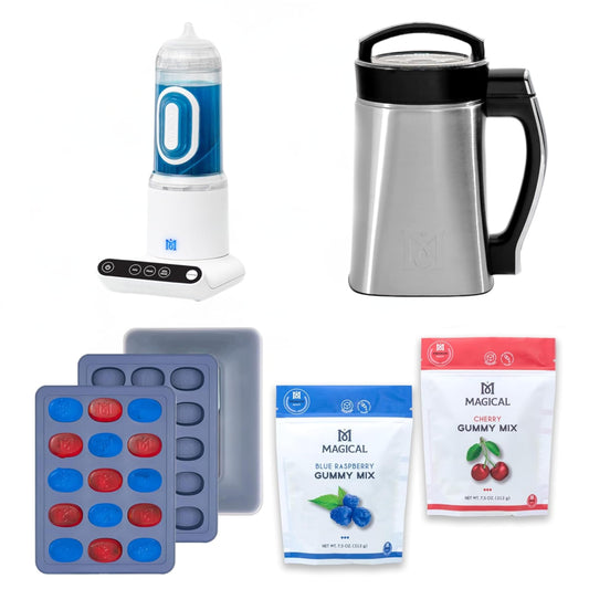 Magical Butter Gummy Kit – Quick, No-Stick Gummy Maker with Flavored Mixes & Silicone Mold – Easy Candy Making for Families & Parties